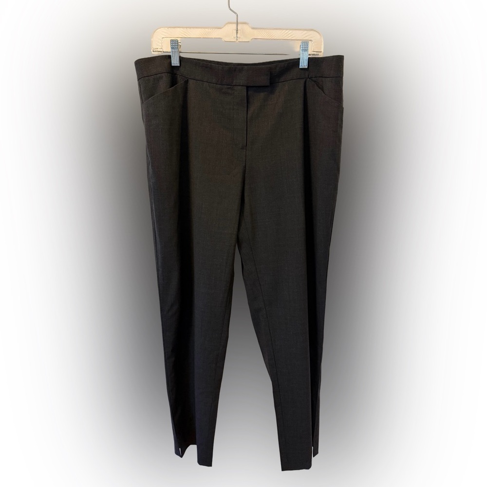 Lafayette 148 New York Women’s Irving Charcoal Gray Pants, Size 14 - Picture 2 of 7